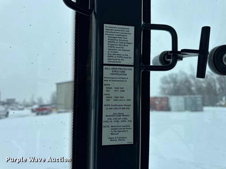 image for item DW6684 2019 John Deere 310SL HL backhoe