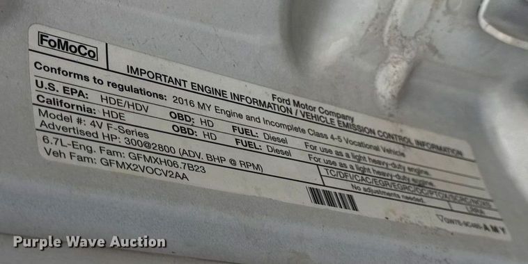 image for item DW6706 2016 Ford F550 Super Duty XL Crew Cab flatbed truck