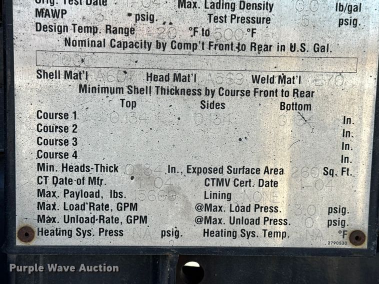 image for item DW6707 2004 Chevrolet C7500 oil distributor truck