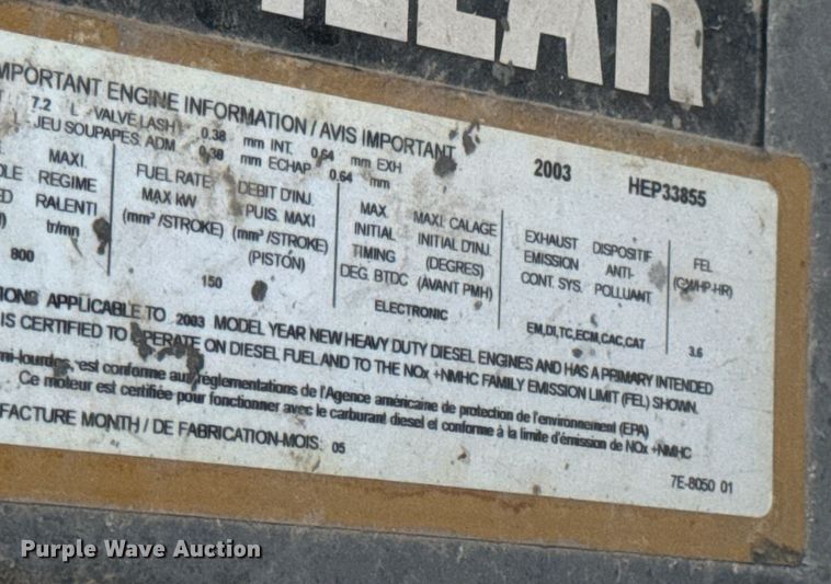 image for item DW6727 2004 Sterling L7500  dump truck