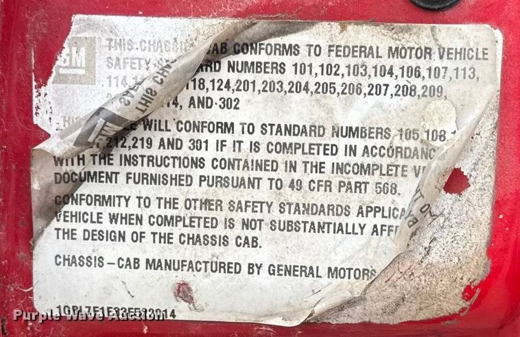 image for item DW6728 2003 Chevrolet C7500 dump truck