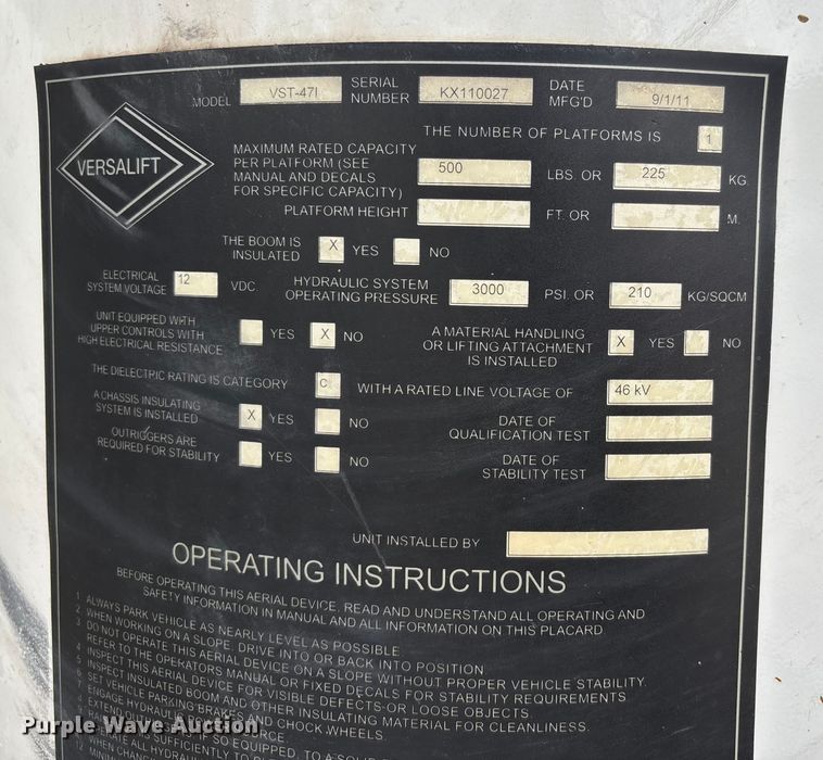 image for item DW7314 2012 Ford F550 XL Super Duty bucket truck