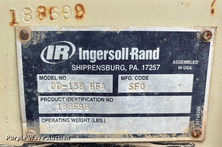 image for item DW7340 2006 Ingersoll Rand DD158HFA double drum vibratory roller