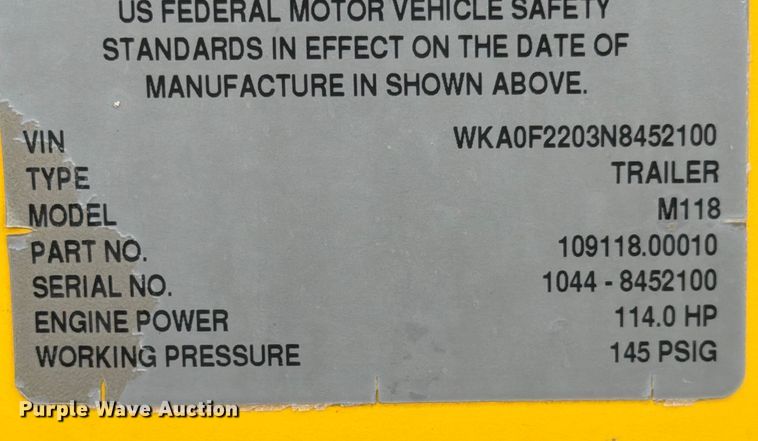 image for item DX5914 2022 Kaeser M118 air compressor