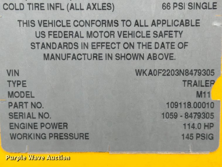 image for item DX5915 2022 Kaeser M118 air compressor