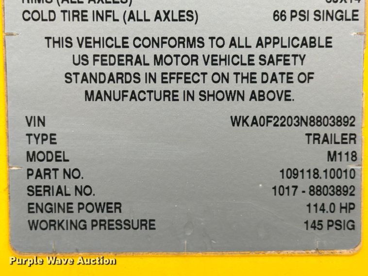 image for item DX5920 2022 Kaeser M118 air compressor