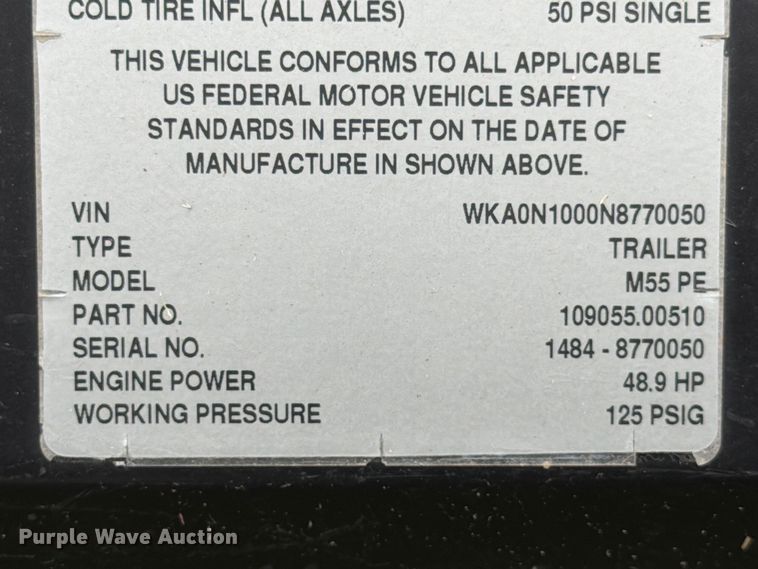 image for item DX5924 2022 Kaeser M55 air compressor