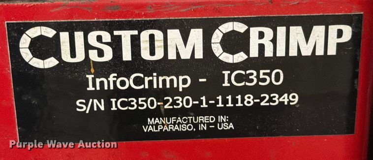 image for item DX5926 Custom Crimp IC350 crimping machine