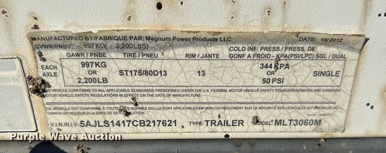 image for item DY8443 2012 Magnum MLT3060M light plant