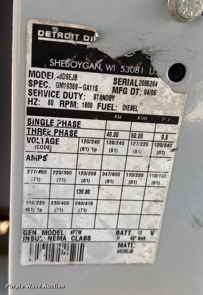 image for item DY8444 (3) Detroit Diesel Spectrum 80 generators 