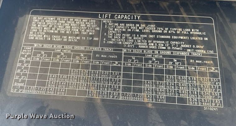 image for item EA2062 2011 Hitachi ZX17U-2 mini excavator