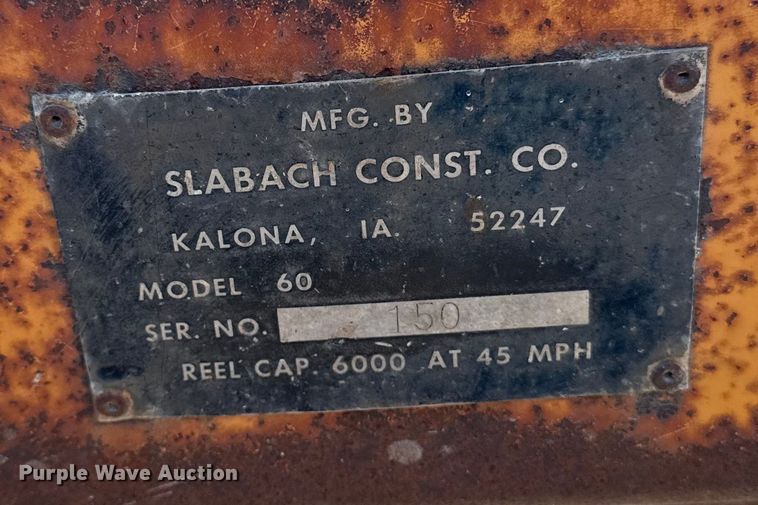 image for item EA2063 1982 Slabach 60 reel trailer