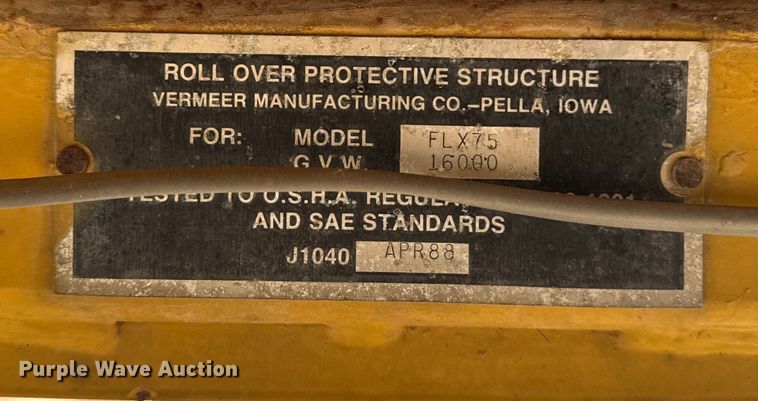 image for item EA2066 1994 Vermeer Flextrak FLX75 vibratory cable plow