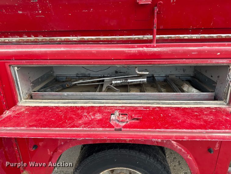 image for item EA2068 1997 Ford F350 SuperCab utility bed pickup truck