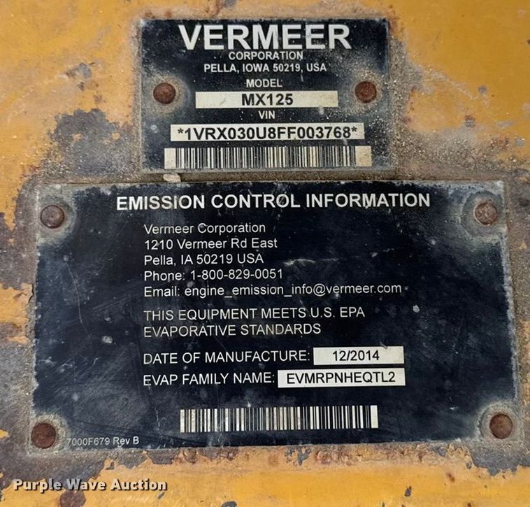 image for item EA2069 2015 Vermeer D20X22III directional boring unit