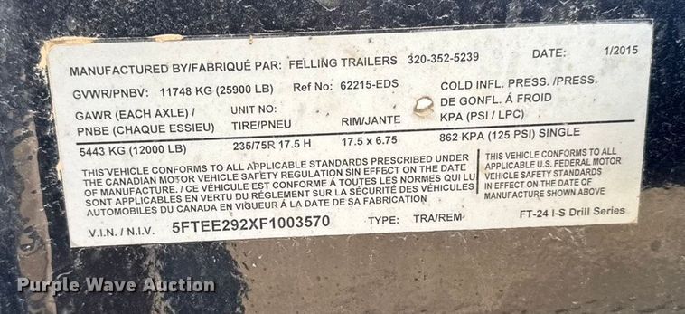 image for item EA2069 2015 Vermeer D20X22III directional boring unit