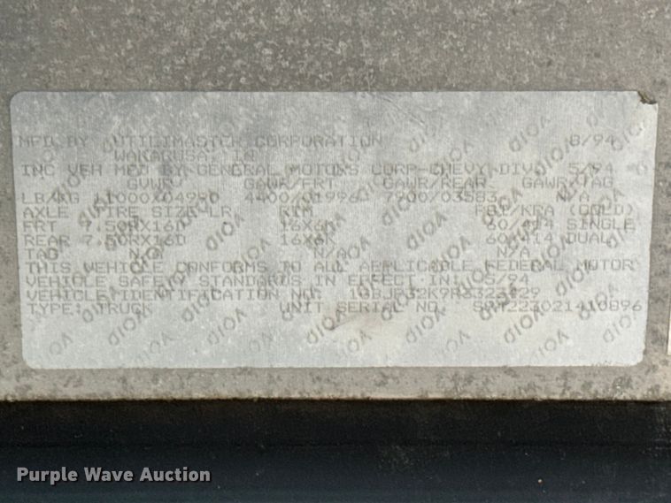 image for item EA2116 1994 Chevrolet delivery truck