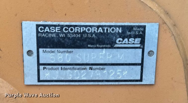 image for item EA2140 2001 Case 580 Super M backhoe