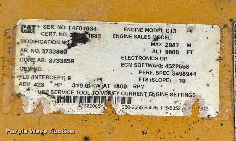 image for item EA2159 2015 Caterpillar 349FL excavator