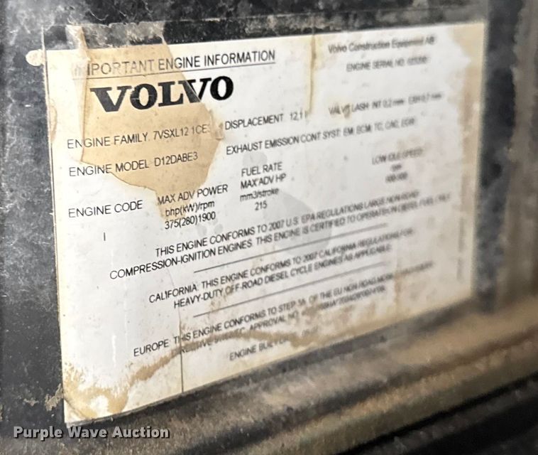 image for item EA2163 2007 Volvo A40D articulated haul truck