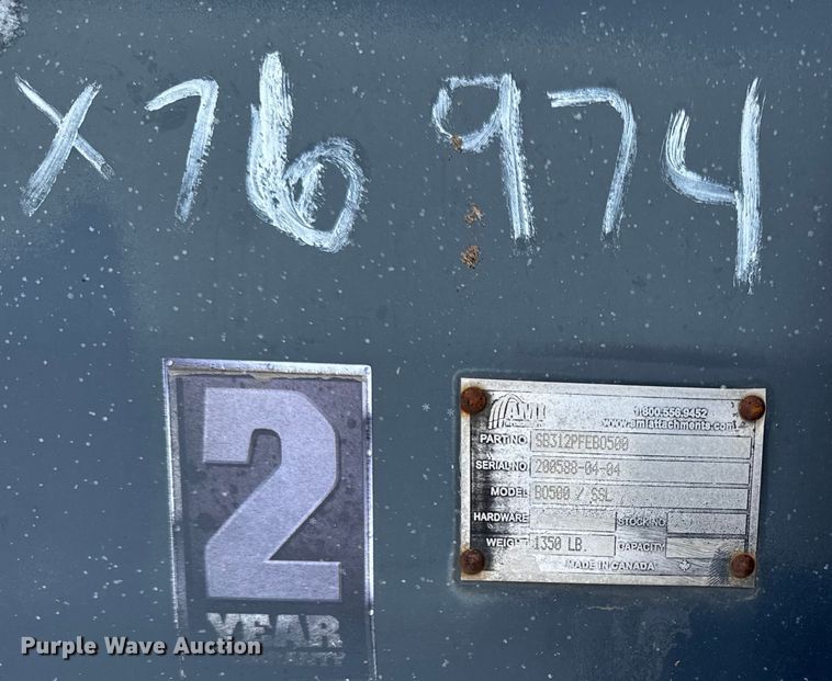 image for item EA2172 Reactor B0500 SSL skid steer snow pusher