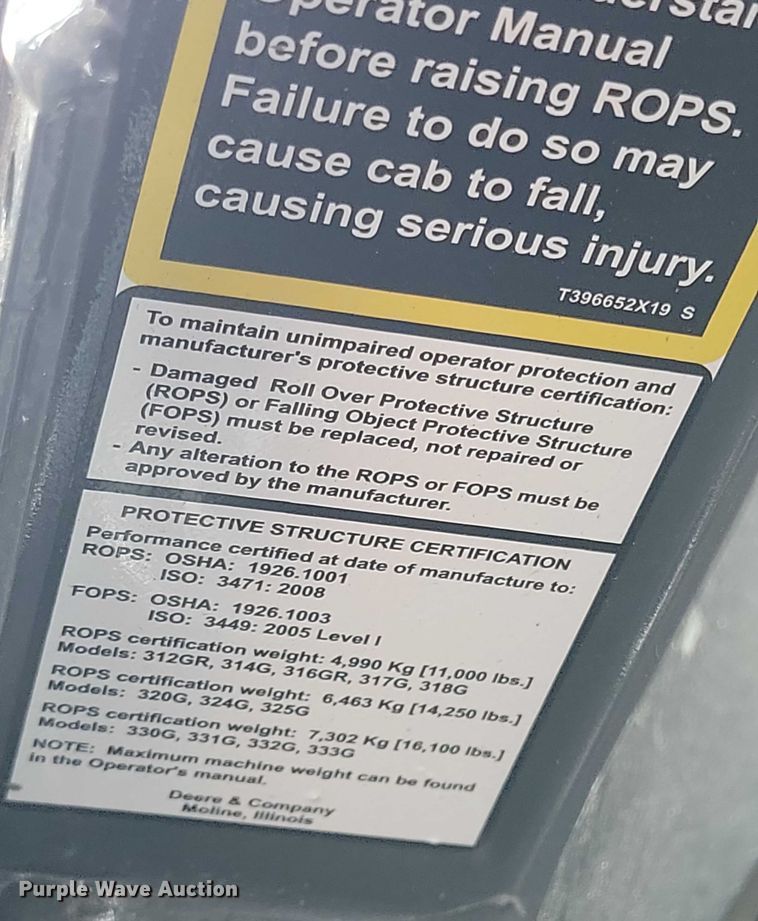 image for item EA2781 2023 John Deere 317G tracked skid steer loader