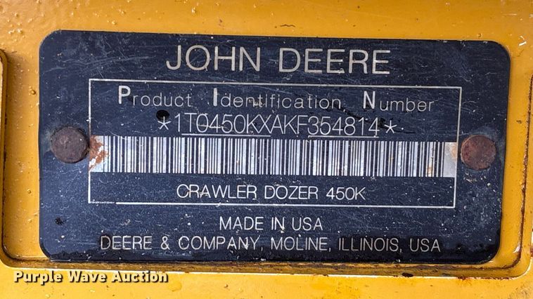 image for item EA7120 2019 John Deere 450K LGP dozer