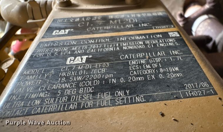 image for item EA7130 2018 Caterpillar 303.5E2 CR mini excavator