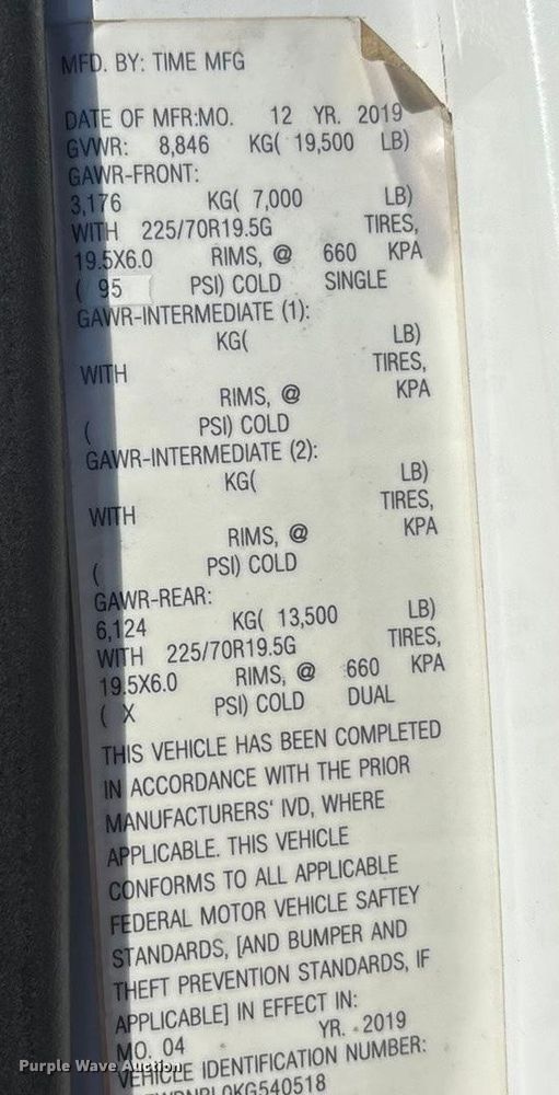 image for item EA7821 2019 RAM 5500 bucket truck