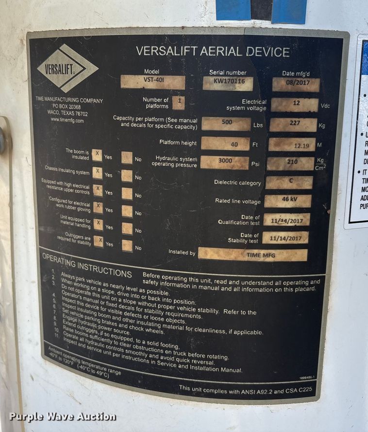 image for item EA7822 2017 Ford F550 Super Duty bucket truck