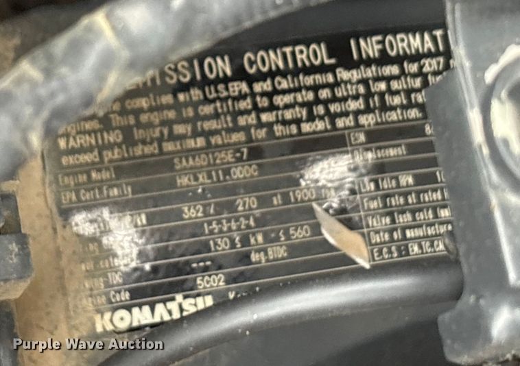 image for item EA7851 2017 Komatsu PC490LC-11 excavator