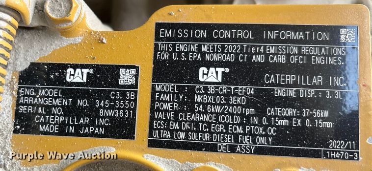 image for item EA7867 2018 Caterpillar 262D skid steer loader