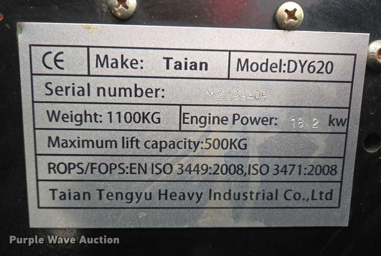 image for item EB1194 Taian DY620 compact wheel loader