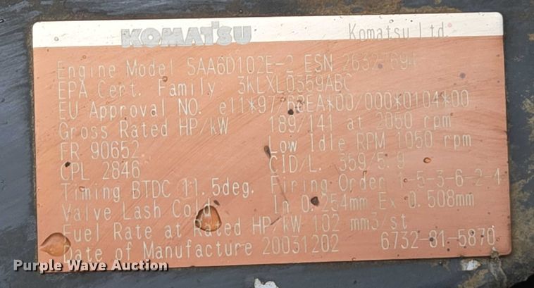 image for item EB1202 2004 Komatsu PC308USLC-3 excavator