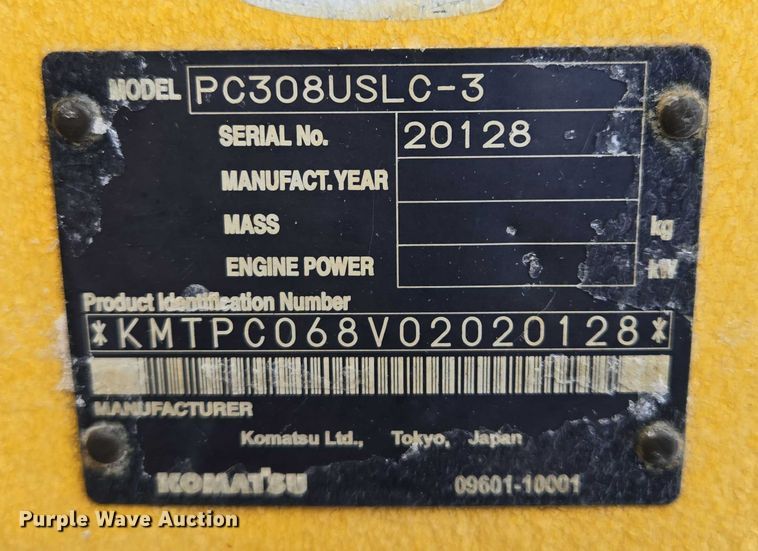 image for item EB1202 2004 Komatsu PC308USLC-3 excavator