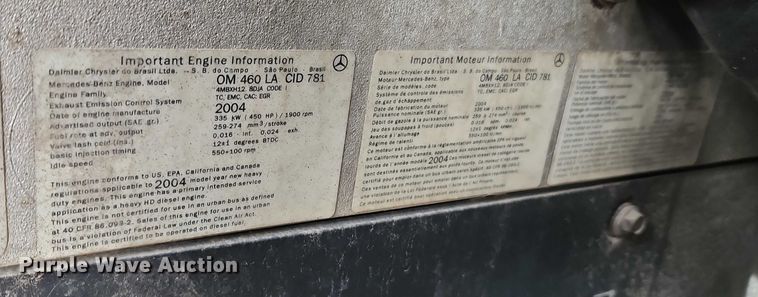 image for item EB8455 2005 Sterling Truck L9500 Series crane truck