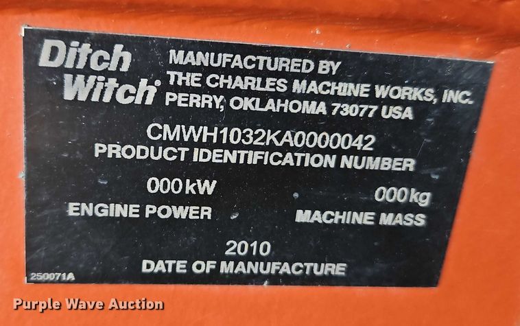 image for item EB8467 2010 Ditch Witch RT115 Quad vibratory cable plow