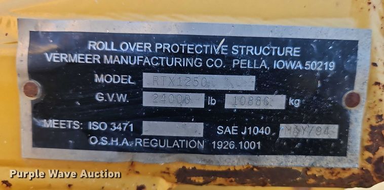 image for item EB8468 Vermeer RTX1250 Rock Saw