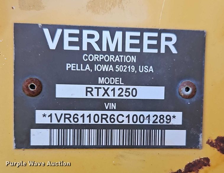 image for item EB8468 Vermeer RTX1250 Rock Saw