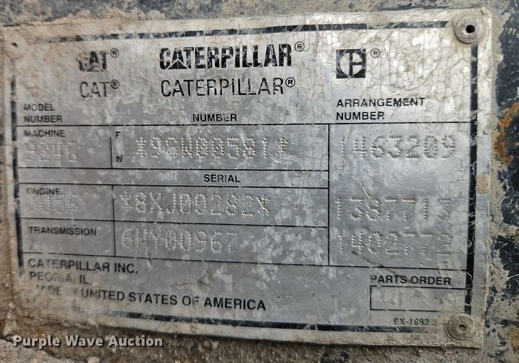 image for item EB8480 1999 Caterpillar 924G wheel loader