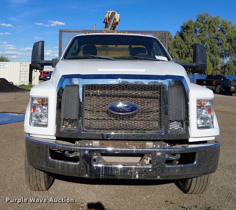 image for item EC1361 2019 Ford F650 flatbed truck with Vermeer Eco 50-500 vacuum excavator