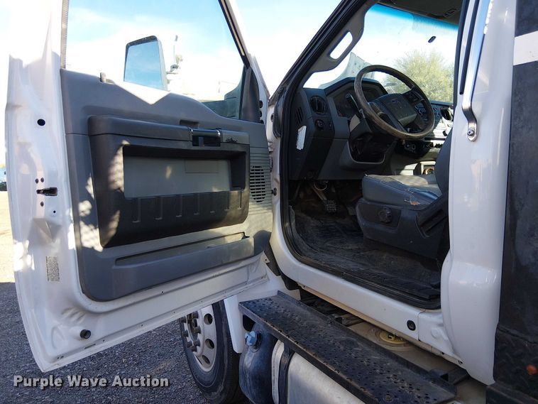 image for item EC1361 2019 Ford F650 flatbed truck with Vermeer Eco 50-500 vacuum excavator