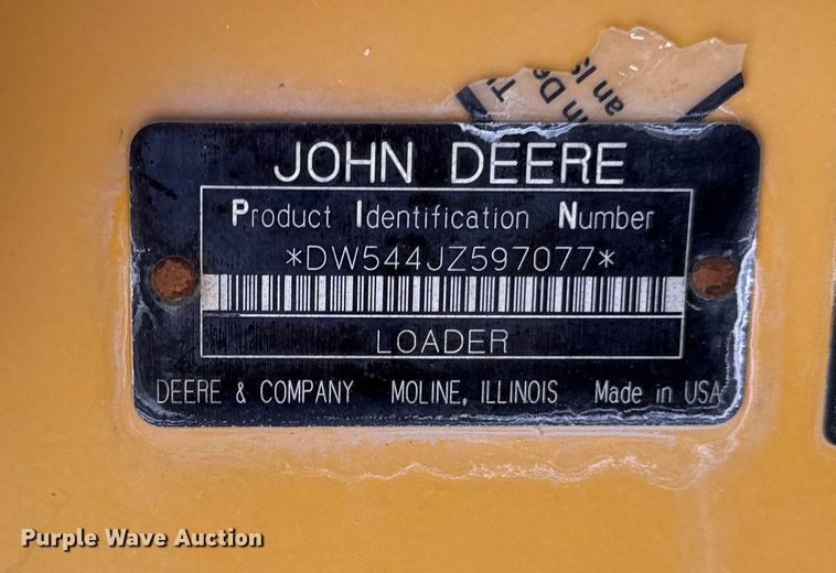 image for item EC4471 2005 John Deere 544J wheel loader