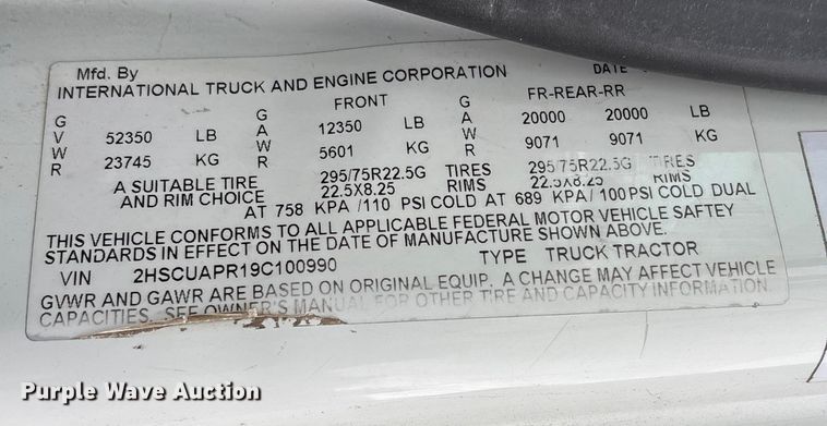 image for item EC8140 2009 International LF627 dump truck