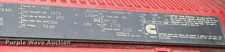 image for item EC8143 2009 International LF627 dump truck