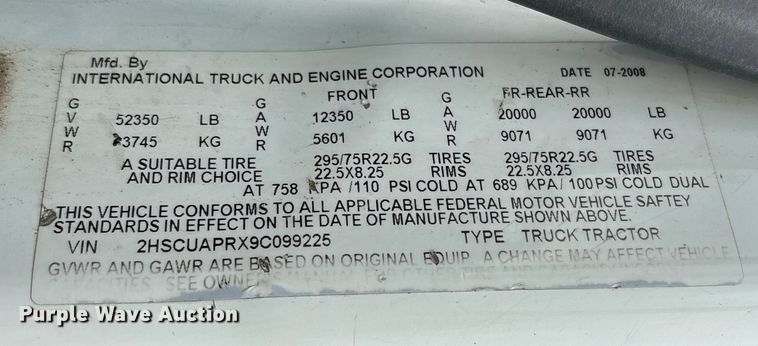 image for item EC8143 2009 International LF627 dump truck