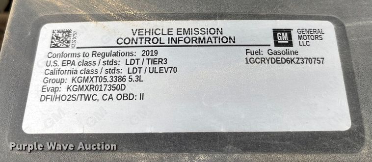 image for item EC8158 2019 Chevrolet Silverado 1500 LT Double Cab pickup truck