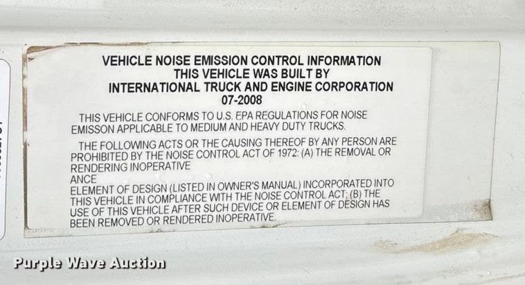 image for item ED2409 2009 International WorkStar 7500 truck cab and chassis