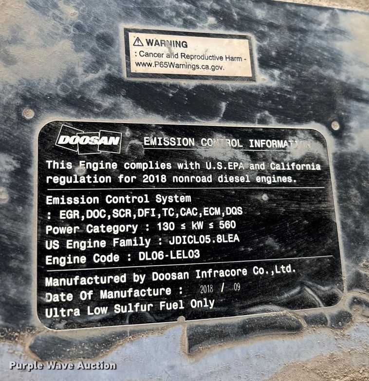 image for item ED2414 2018 Doosan DL280-5 wheel loader