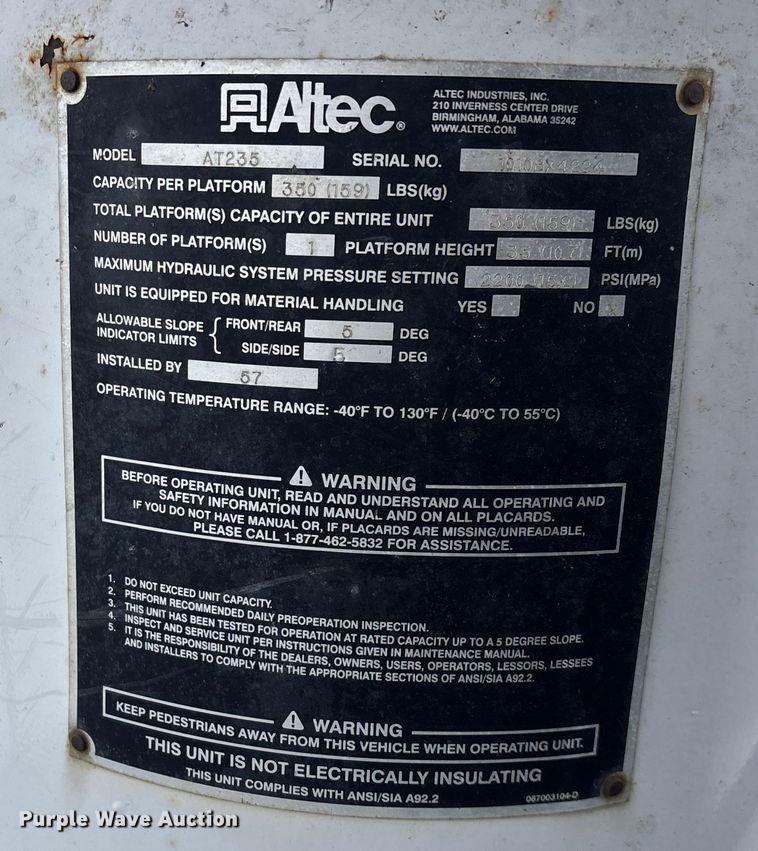 image for item ED2418 2011 Ford F450 Super Duty bucket truck